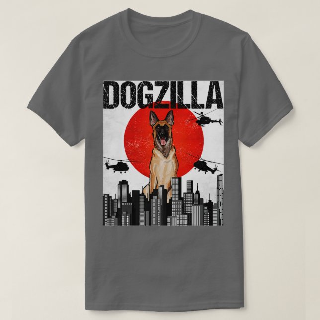 Camiseta Funny Vintage Japonês Dogzilla Belmalinoi (Frente do Design)