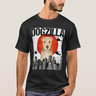 Camiseta Funny Vintage Japonês Dogzilla Lakeland Terrier T