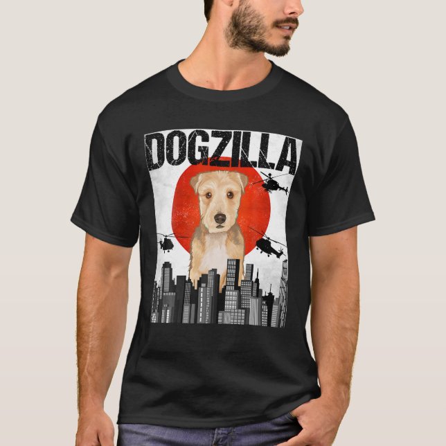 Camiseta Funny Vintage Japonês Dogzilla Lakeland Terrier T (Frente)