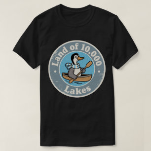 Camiseta Funny Vintage Minnesota Loon Bird Canoon Retro