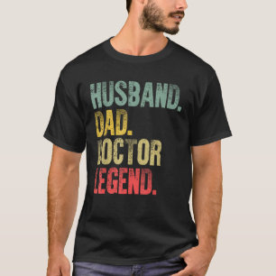 Camiseta Funny Vintage Pai de marido doutor Legenda Retro