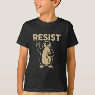 Camiseta Funny Vintage resiste ao ativismo pinguim Graphic