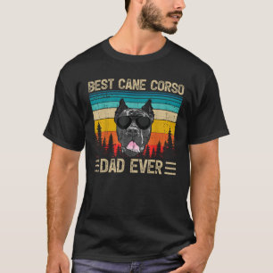 Camiseta Funny Vintage Retro Melhor Pai Cane Corso De Cana