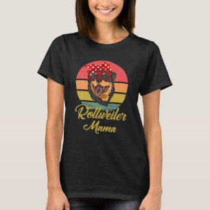 Camiseta Funny Vintage Retro Rottweiler Mama Dift Dog Lover