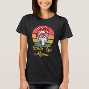 Camiseta Funny Vintage Retro Shih Tzu Mama Gift Dog Lover