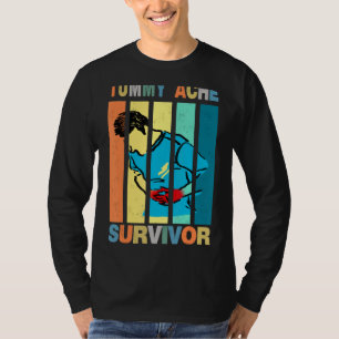 Camiseta Funny Vintage Tummy Ache Survivor