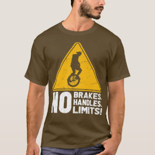 Camiseta Funny Vintage Unicycle Biker Dizendo Com Tr Amarel