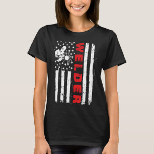 Camiseta Funny Vintage Usa Flag Weldin American Flag Weldin
