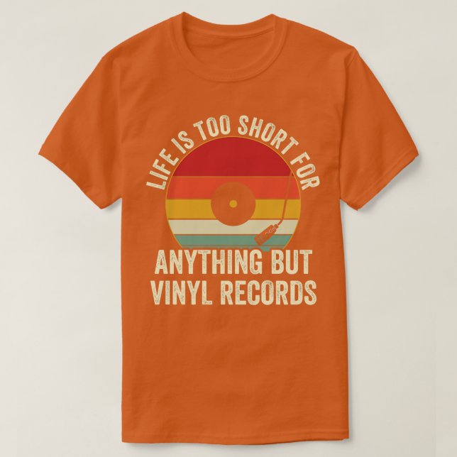 Camiseta Funny Vinyl Records Coletando amante de LP (Frente do Design)