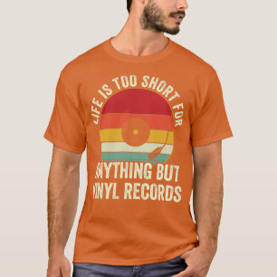 Camiseta Funny Vinyl Records Coletando amante de LP