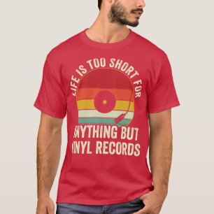 Camiseta Funny Vinyl Records Coletando amante de LP