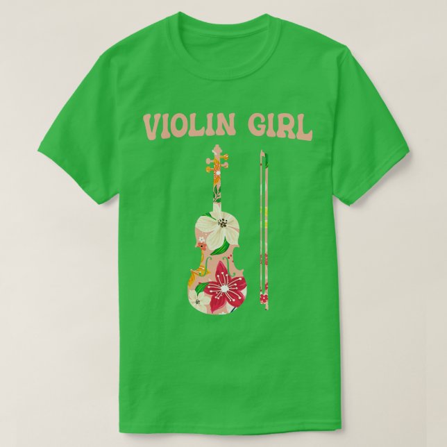 Camiseta Funny Violin Stringed Music Instrumento Musical Vi (Frente do Design)