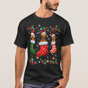Camiseta Funny Vizsla Christmas Socks Lights Funny Dog Love
