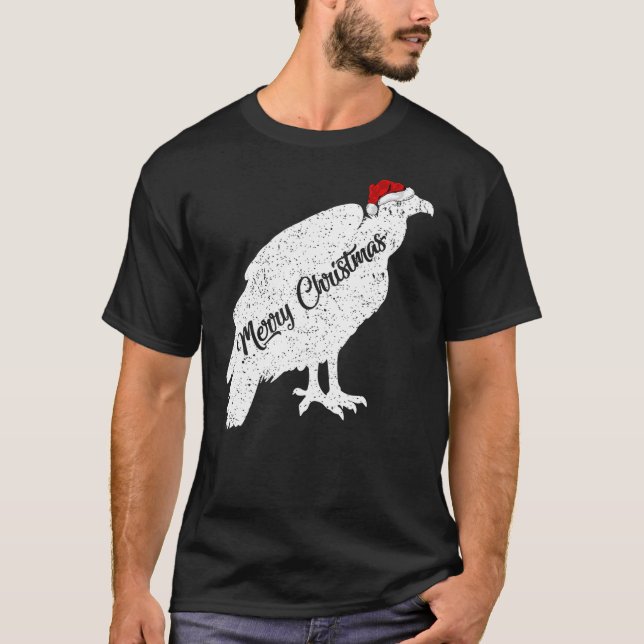 Camiseta Funny Vulture Bird Lover Xmas Santa Hat Vulture Ch (Frente)