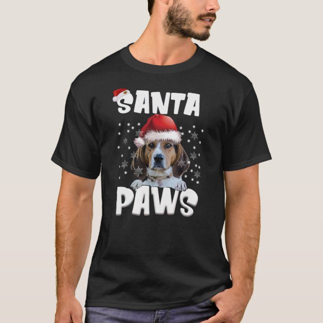 Camiseta Funny Walker Coonhound Christmas Lights Tree Dog L (Frente)