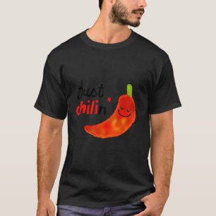 Camiseta Funny Watercolor Apenas Pepper Chilin Positive Sar