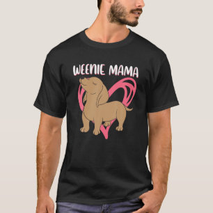Camiseta Funny Weenie Mama Weiner Dog Dachshund Pelo Pai