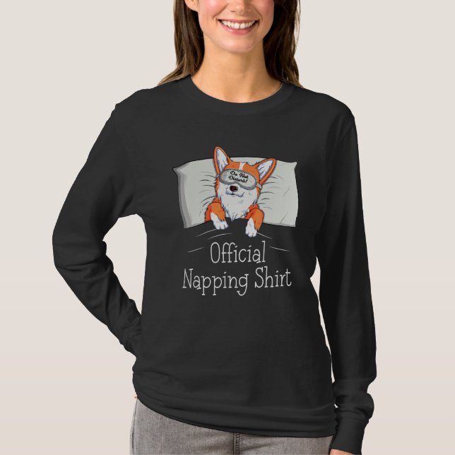 Camiseta Funny Welsh Corgi Power Napper Cachorro Sobrevoand (Frente)
