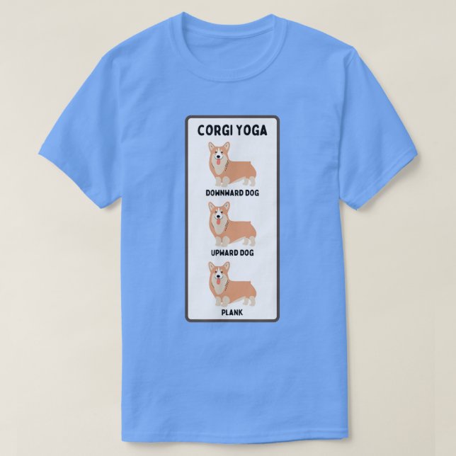 Camiseta Funny Welsh Corgi Yoga Bobo Pet Owner Plank (Frente do Design)