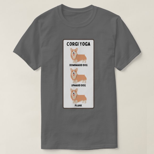 Camiseta Funny Welsh Corgi Yoga Bobo Pet Owner Plank (Frente do Design)