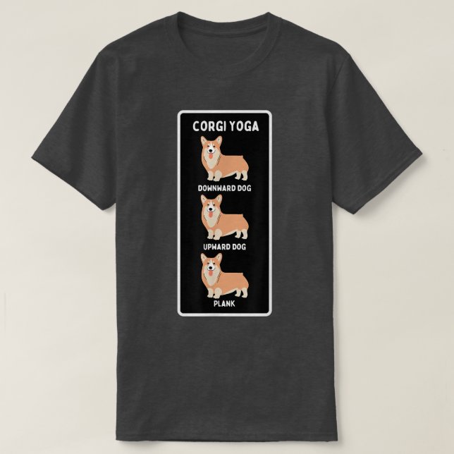 Camiseta Funny Welsh Corgi Yoga Bobo Pet Owner Plank (Frente do Design)