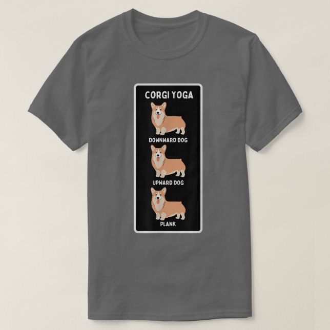 Camiseta Funny Welsh Corgi Yoga Bobo Pet Owner Plank (Frente do Design)