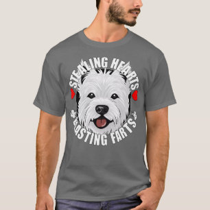 Camiseta Funny West Highland Terrier Westie Roubando Coraçõ
