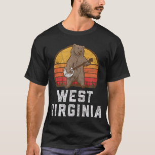 Camiseta Funny West Virginia Grizzly Bear Bluegrass Banjo