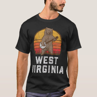 Camiseta Funny West Virginia Grizzly Bear Bluegrass Banjo