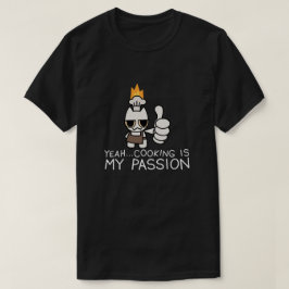 Camiseta Funny White Cat Cooking T-Shirt – Cute Chef Cat Me