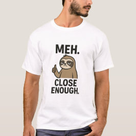 Camiseta Funny White Lazy Sloth Quote Design