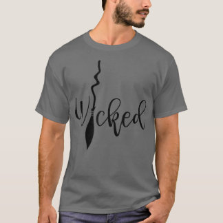 Camiseta Funny Wicked Happy Halloween Cute Witch Broom Spoo