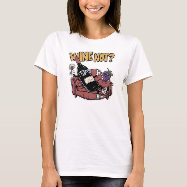 Camiseta Funny Wine and Grapes (Frente)