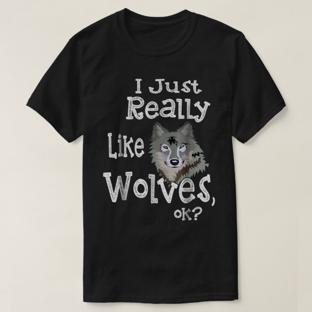Camiseta Funny Wolf Lover Design (Frente do Design)