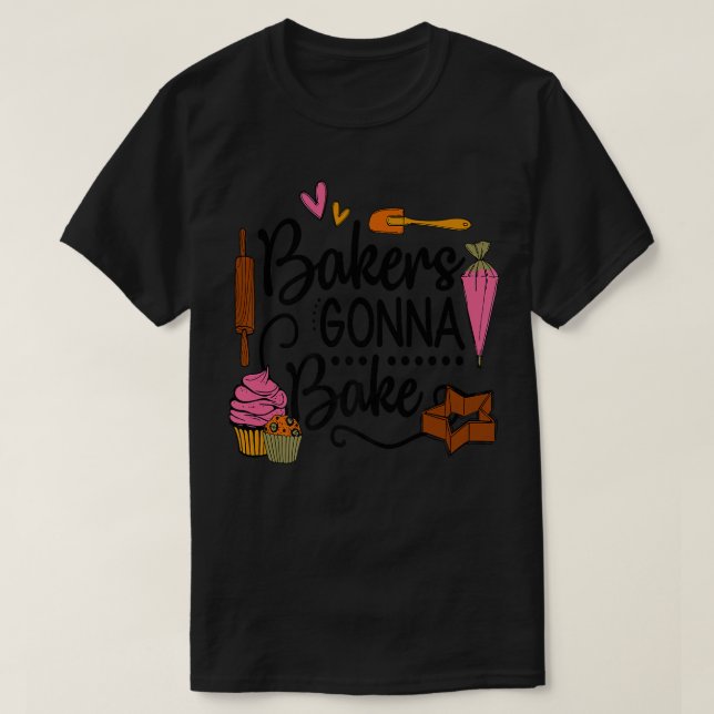 Camiseta Funny women woman baking baker hobby food cakes cu (Frente do Design)