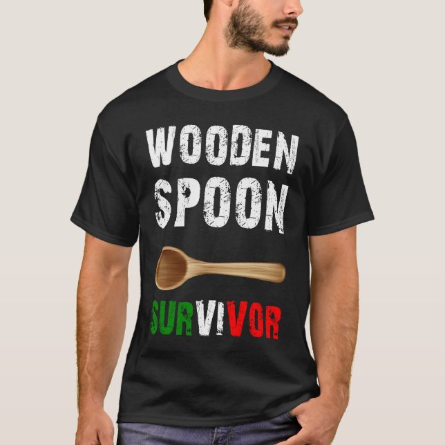 Camiseta Funny Wooden Spoon Survivor Awesome (Frente)