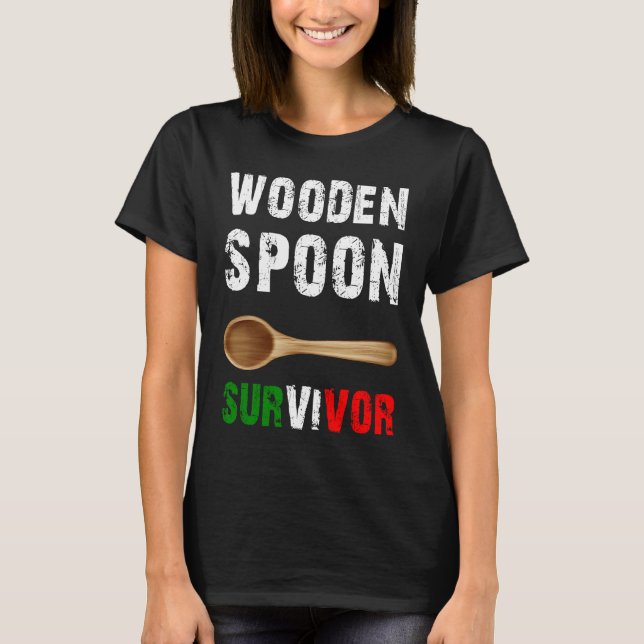 Camiseta Funny Wooden Spoon Survivor Awesome (Frente)