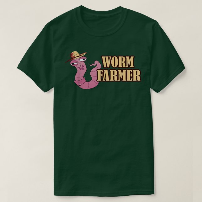 Camiseta Funny Worm Farmer Hat Worm Farming Vermiculture Wo (Frente do Design)