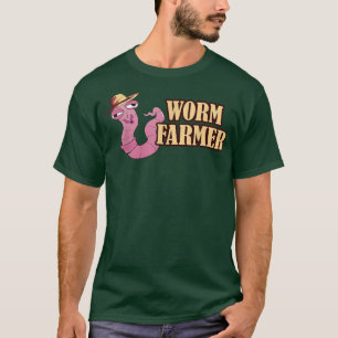 Camiseta Funny Worm Farmer Hat Worm Farming Vermiculture Wo