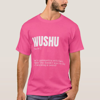 Camiseta Funny Wushu Kung Fu Combate Definição Especialista