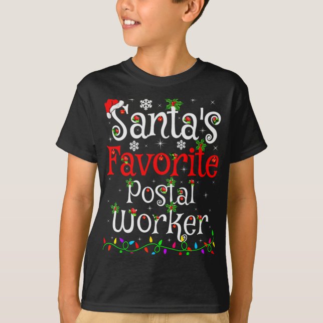 Camiseta Funny Xmas Lighting Santas Favorite Stal Worker C  (Frente)