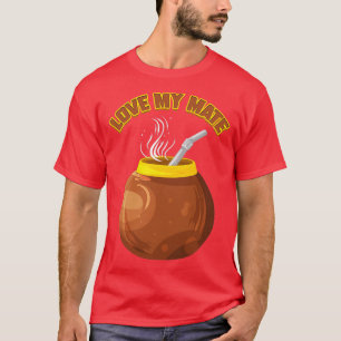 Camiseta Funny Yerba Mate Tea Lover Festa Dotada Tea Drinke