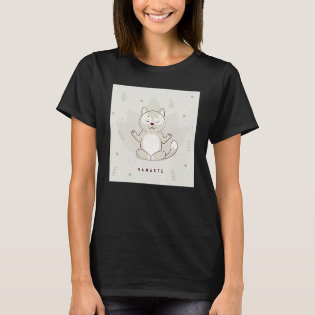 Camiseta Funny Yoga pose meditation raccoon namaste lotus m (Frente)