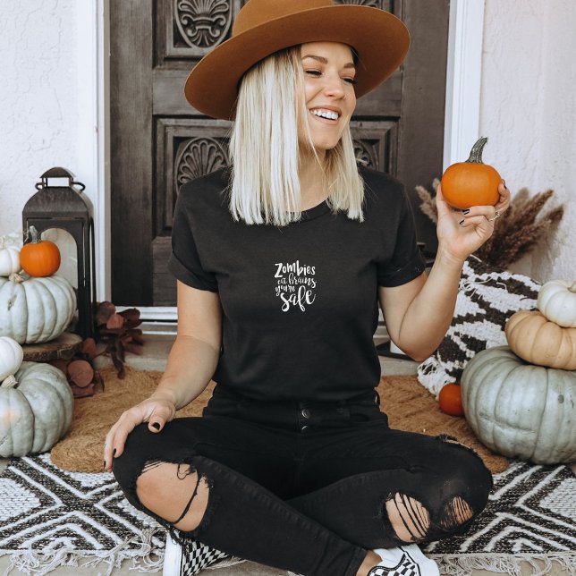 Camiseta Funny Zombies Halloween Autumn Quote (Criador carregado)