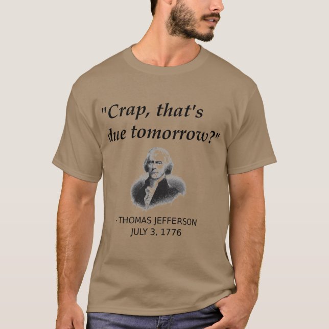 Camiseta Funnyhomas Jefferson Independence Day USA History  (Frente)