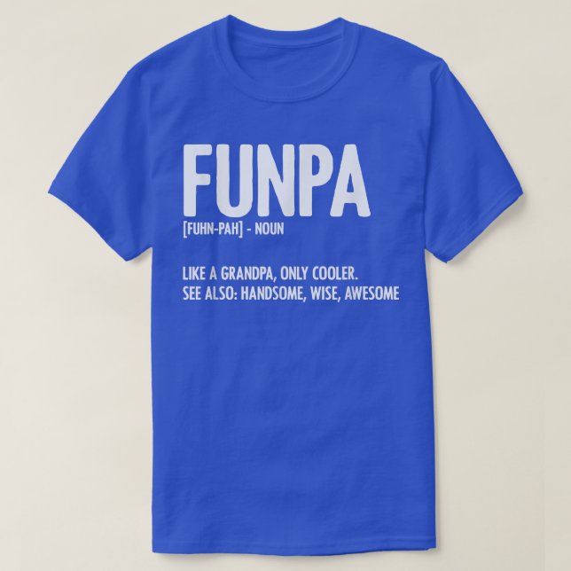 Camiseta Funpa Definição Dia de os pais Avô Avô  (Frente do Design)