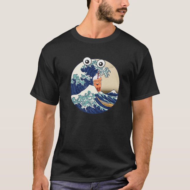 Camiseta Funy Kanagawa Excelente Wave Bebendo Boba Bubble M (Frente)