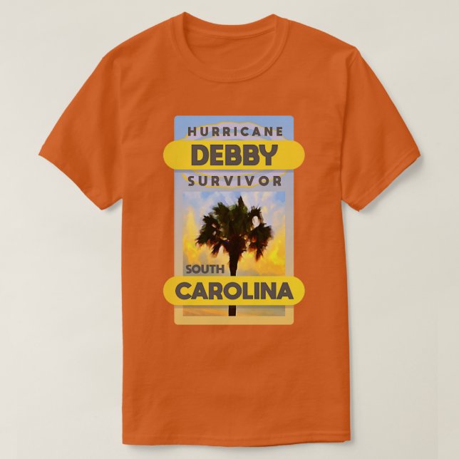Camiseta Furacão Debby South olina (Frente do Design)