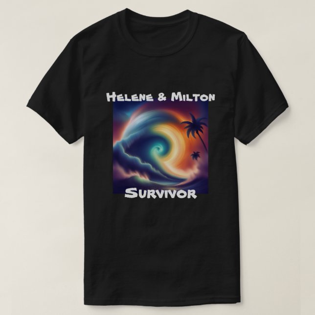 Camiseta Furacão Milton Survivor da Flórida Tempestade (Frente do Design)