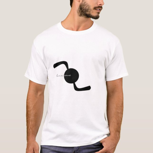 Camiseta Furacão: Preto & branco (Frente)